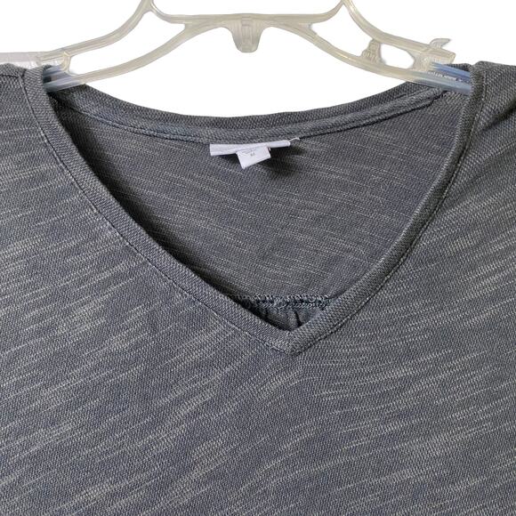 J Jill Long Sleeve Charcoal Gray Marled Gray V Neck Top with Pockets Sz M (2567) - Picture 4 of 6